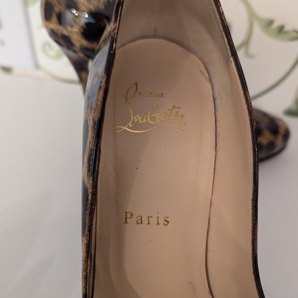 Christian Louboutin Fifi 120 Patent Leopard Pumps - Picture 6 of 6